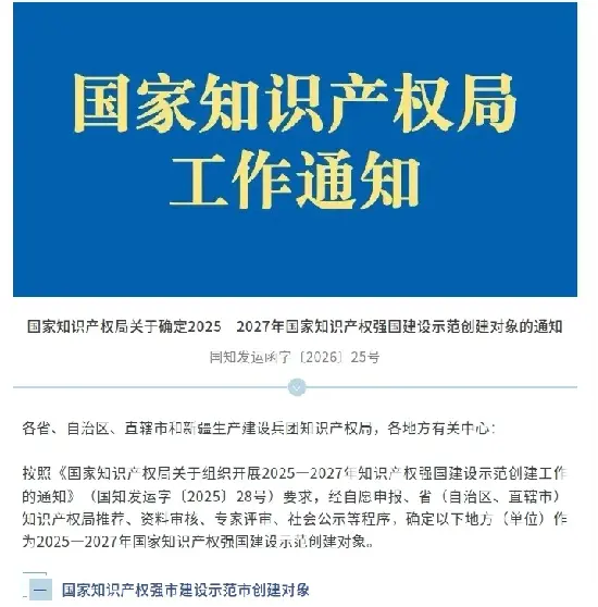 Quangong Machinery Co., Ltd. کو نیشنل انٹلیکچوئل پراپرٹی ڈیموسٹریشن انٹرپرائز کے امیدوار کے طور پر منتخب کیا گیا تھا۔